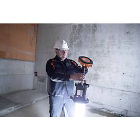 Brennenstuhl LED Baustrahler TU 23050 M, 360° Rundumlicht, Teleskopstrahler, 2 Schutzkontaktsteckdosen, IP54, Kabellänge 5m, B 430 x H 131 - 173 mm, schwarz/silber