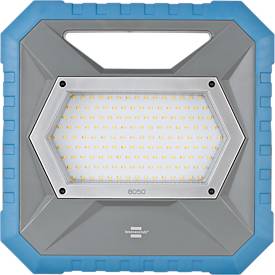 Brennenstuhl LED Hybrid Arbeitsstrahler BS 8050 MH, 82 W, Akku- und Netzbetrieb, dimmbar, 7900 lm, 5000K, IP55, L 310 x B 310 x H 180 mm, blau/grau