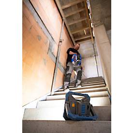 Brennenstuhl LED Hybrid Arbeitsstrahler BS 8050 MH, 82 W, Akku- und Netzbetrieb, dimmbar, 7900 lm, 5000K, IP55, L 310 x B 310 x H 180 mm, blau/grau