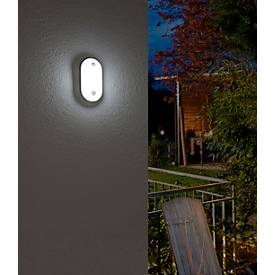 Brennenstuhl LED Ovalleuchte OL 1650 P, 1680 Lumen, Bewegungsmelder, IP54, Decken-/Wandmontage, 4000K, weiß