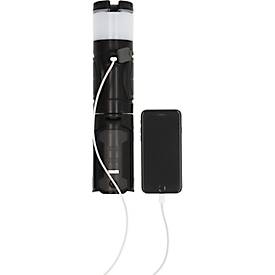 Brennenstuhl LED Stehlampe UL 400 AT, 360° Ausleuchtung, dimmbar, Powerbank, ausfahrbar bis 1,03 m, schwarz, IP44