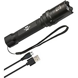 Brennenstuhl LED-Taschenlampe LuxPremium TL 400 AFS, 430 lm, Aluminium, USB-Laden, IP44, 184 mm, schwarz