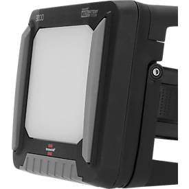 Brennenstuhl Multi Battery LED Akku Strahler 3000 MA, 3150 lm, 4 Schaltstufen, Kippschutzfunktion, mit Griff, Akku-Statusanzeige, IP65, schwarz