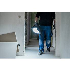 Brennenstuhl Multi Battery LED Baustrahler 10050 MH, Akku- und Netzbetrieb, Batterieanzeige, ergonomischer Griff, 100W, 12500 lm, IP55, L 177 x B 354 x H 258 mm, schwarz