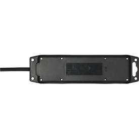 Brennenstuhl Outdoor Steckdosenleiste, 3-fach, mit Schalter, 2 m Kabel, selbstschließende Deckel, IP44, L 60 x B 340 x T 115 mm, schwarz
