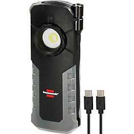 Brennenstuhl Professional Akku LED Handlampe HL 1000 ACW, 1380 Lumen, 360° Diffusor, USB C/Wireless Ladefunktion, IP54, grau/schwarz
