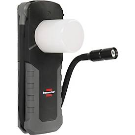 Brennenstuhl Professional Akku LED Handlampe HL 1000 ACW, 1380 Lumen, 360° Diffusor, USB C/Wireless Ladefunktion, IP54, grau/schwarz