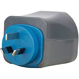 Brennenstuhl Reisestecker-Set, 7 Steckereinsätze, 10A Sicherung, kompakt, schwarz, inkl. Stoffbeutel, für über 150 Länder