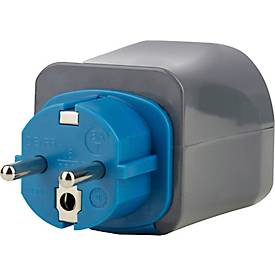 Brennenstuhl Reisestecker-Set, 7 Steckereinsätze, 10A Sicherung, kompakt, schwarz, inkl. Stoffbeutel, für über 150 Länder