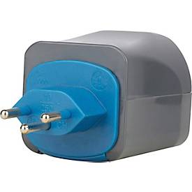 Brennenstuhl Reisestecker-Set, 7 Steckereinsätze, 10A Sicherung, kompakt, schwarz, inkl. Stoffbeutel, für über 150 Länder