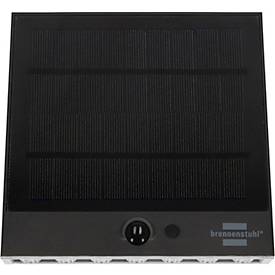 Brennenstuhl Solar LED Außenstrahler SOL 1000 Plana, 1000 lm, 4 Lichtmodi, Bewegungs- & Dämmerungssensor, IP54, grau
