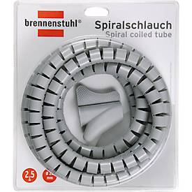 Brennenstuhl Spiralschlauch 2,5 m, Ø 20 mm, grau, inkl. Aufziehwerkzeug