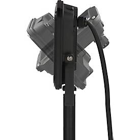 Brennenstuhl Stativ LED Strahler JARO 7060 T, 5800 Lumen, 50W, IP65, höhenverstellbar bis 180 cm, Aluminium, schwarz