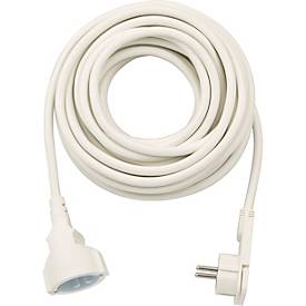 Brennenstuhl Verlängerungskabel 10m, Flachstecker, ausklappbarer Griff, erhöhter Berührungsschutz, weiß, Innenbereich