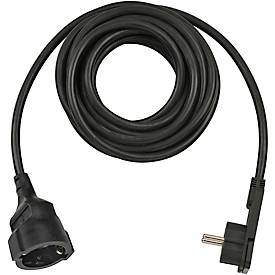 Brennenstuhl Verlängerungskabel 5m, Flachstecker, ausklappbarer Griff, IP20, für Innen, schwarz