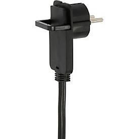 Brennenstuhl Verlängerungskabel 5m, Flachstecker, ausklappbarer Griff, IP20, für Innen, schwarz