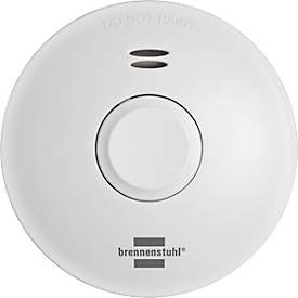 Brennenstuhl vernetzbarer Rauchmelder RM L 3101, 4er Set, 85 dB, bis 100 m, 10-Jahres-Batterie, B 115 x H 115 mm, weiß