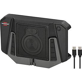 Brennenstuhl Wireless Charging Pad WCP, 10W, Magnetbefestigung, USB C kompatibel, inkl. 1m Kabel, schwarz