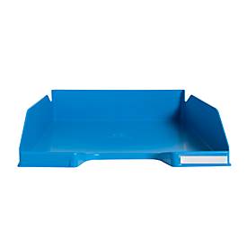 Briefablage Exacompta BEE BLUE Combo-Midi, für Dokumente im Format A4+, stapelbar, Etikettenhalter, Kunststoff, blaugrün, 6 Stück