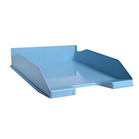 Briefablage Exacompta BEE BLUE Combo-Midi, für Dokumente im Format A4+, stapelbar, Etikettenhalter, Kunststoff, pastellblau, 6 Stück