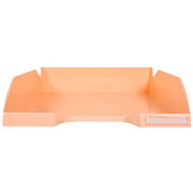 Briefablage Exacompta COMBO MIDI Aquarel, für Dokumente im Format A4+, stapelbar, Etikettenhalter, Kunststoff, korallenrot