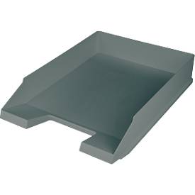 Briefablage Helit The Green Staff, für Format A4-C4, versetzt stapelbar, Recyclingkunststoff, lichtgrau, 5 Stück