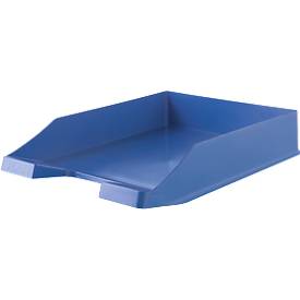 Briefablage KARMA, DIN A4/C4, Kunststoff, stapelbar, stabil, B 255 x T 348 x H 65 mm, blau
