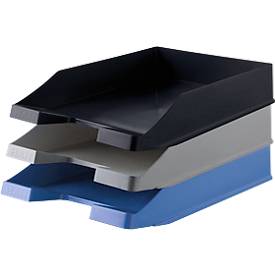 Briefablage KARMA, DIN A4/C4, Kunststoff, stapelbar, stabil, B 255 x T 348 x H 65 mm, div. Farben