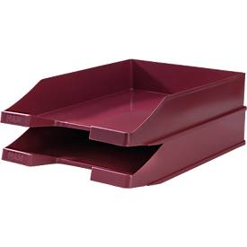 Briefablage KARMA, DIN A4/C4, Kunststoff, stapelbar, stabil, B 255 x T 348 x H 65 mm, öko-rot