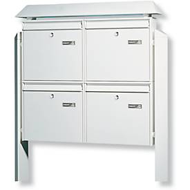 Briefkastenanlage Terzo, 4-er, weiß