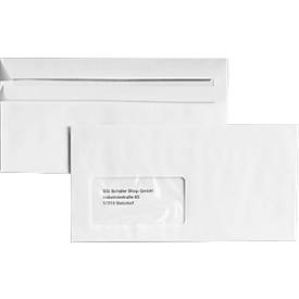 Briefumschläge, DIN lang, mit Fenster, selbstklebend, 100 Stück