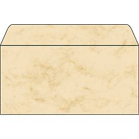 Briefumschläge Marmor, beige, 50 Stück