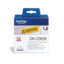 Brother Endlos-Etikett DK-22606, 62mm x 15,24m, Film gelb