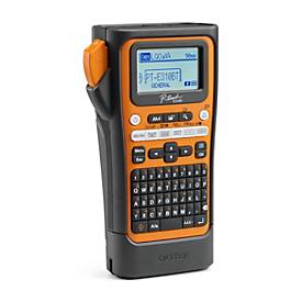 Brother Etikettendrucker P-Touch PT-E310BTVP, monochromer Thermotransferdruck, 180 x 128 dpi, 20 mm/s, Bluetooth/USB, inkl. Zubehör, orange-schwarz