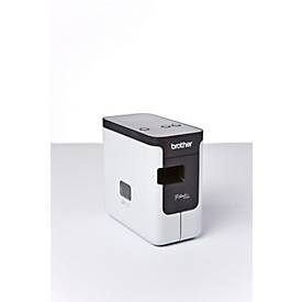 Brother Etikettendrucker P-Touch PT-P700, monochromer Thermotransferdruck, 180 dpi, 30 mm/s, USB, Auto-Cutter, grau-schwarz