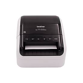 Brother Etikettendrucker QL-1110NWBc, Thermodirektdruck, 300 dpi, 69 Etiketten/min, USB/LAN/WLAN/Bluetooth, Auto-Cutter, grau-schwarz