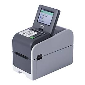 Brother Etikettendrucker TD-2320DS203, Thermodirektdruck, 203 dpi, 152 mm/s, USB/LAN, 3,5″ Farbdisplay, grau