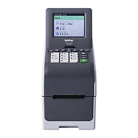 Brother Etikettendrucker TD-2350DSA203, Thermodirektdruck, 203 dpi, 152 mm/s, USB/LAN/Wi-Fi/Bluetooth, 3,5″ Farbdisplay, grau