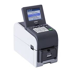 Brother Etikettendrucker TD-2350DSA203, Thermodirektdruck, 203 dpi, 152 mm/s, USB/LAN/Wi-Fi/Bluetooth, 3,5″ Farbdisplay, grau