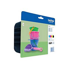 Brother LC221 Value Pack - 4er-Pack - Schwarz, Gelb, Cyan, Magenta - original - Tintenpatrone