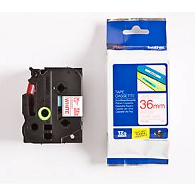 Brother lint beletteringssysteem TZe-262, 36 mm, wit/rood