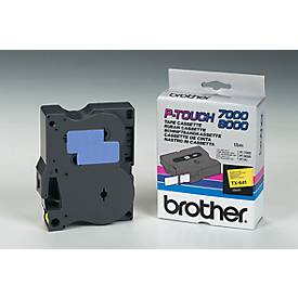 Brother Schriftbandkassette TX-641, 18 mm breit, gelb/schwarz