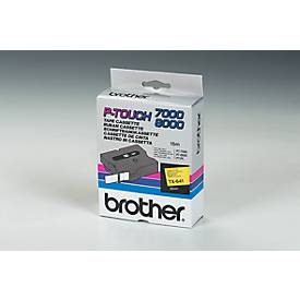 Brother Schriftbandkassette TX-641, 18 mm breit, gelb/schwarz