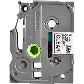 Brother Schriftbandkassette TZe-121, 9 mm breit, farblos/schwarz