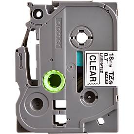 Brother Schriftbandkassette TZe-141, 18 mm breit, farblos/schwarz