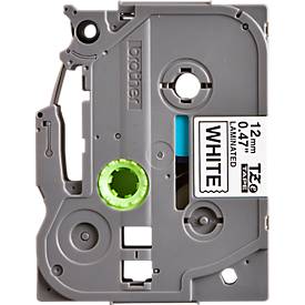 Brother Schriftbandkassette TZe-231CIV, 12 mm breit, weiß/schwarz, 20 Stück