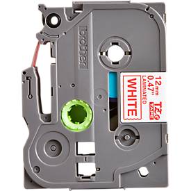 Brother Schriftbandkassette TZe-232, 12 mm breit, weiß/rot