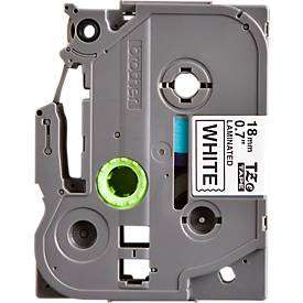 Brother Schriftbandkassette TZe-241, 18 mm breit, weiß/schwarz
