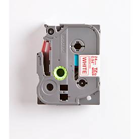 Brother Schriftbandkassette TZe-252, 24 mm, weiß/rot