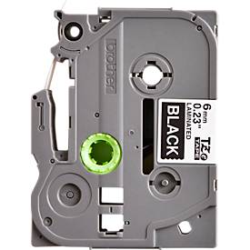 Brother Schriftbandkassette TZe-315, 6 mm breit, schwarz/weiß